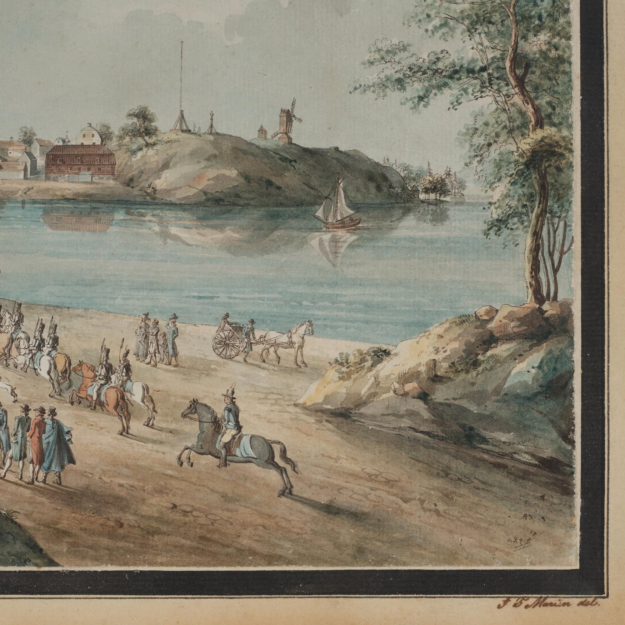 Johan Fredrik Martin, "Kongl. Lust Slottet Drottningholm", from: "Svenska vuer".