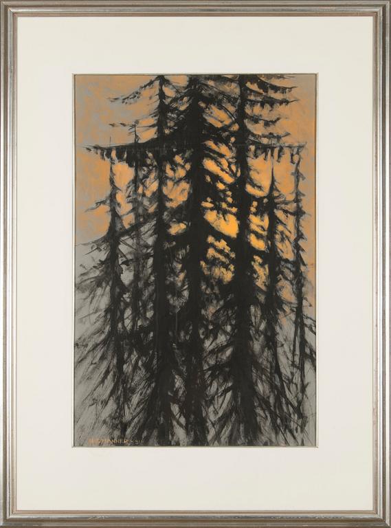 HANNU-KUSTAA MANNER, gouache, signerad och daterad -81.