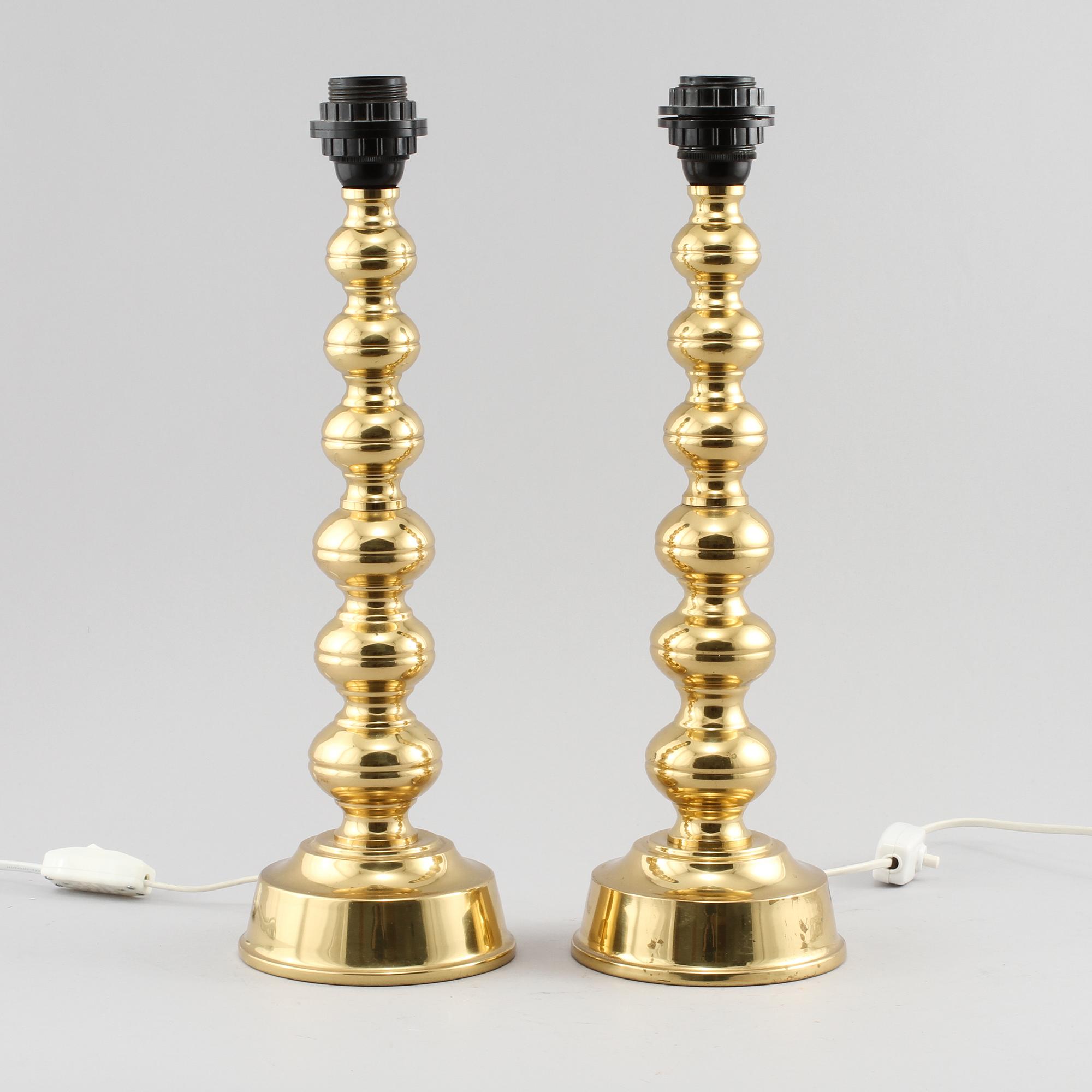 BORDSLAMPOR, ett par, Enco, 1960/70-tal.