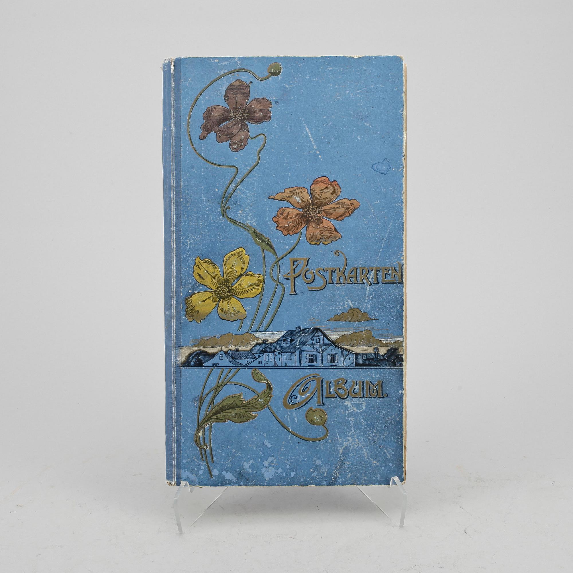 VYKORTSALBUM med vykort, 79 st, mestadels 1900-talets början.