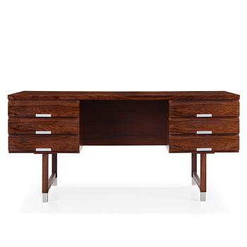 KAI KRISTIANSEN, a palisander desk, Feldballes Møbelfabrik, Denmark 1960-70's.