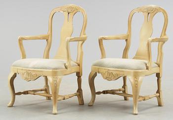 STOLAR, 12 st, rokokostil, 1900-talets andra hälft.