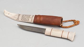 KNIV, samearbete, signerad med bomärke för Oliver Israelsson, Tärnaby, 1900-talets andra hälft.