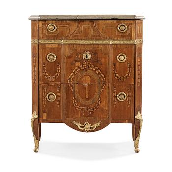 1155. A Gustavian late 18th century commode attributed to Jonas Hultsten, master 1773.