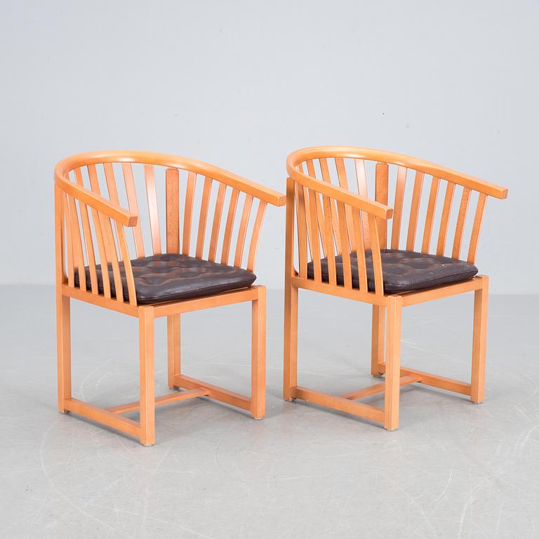 KARMSTOLAR, ett par. "Vaxholmaren" märkt; Gärsnäs.