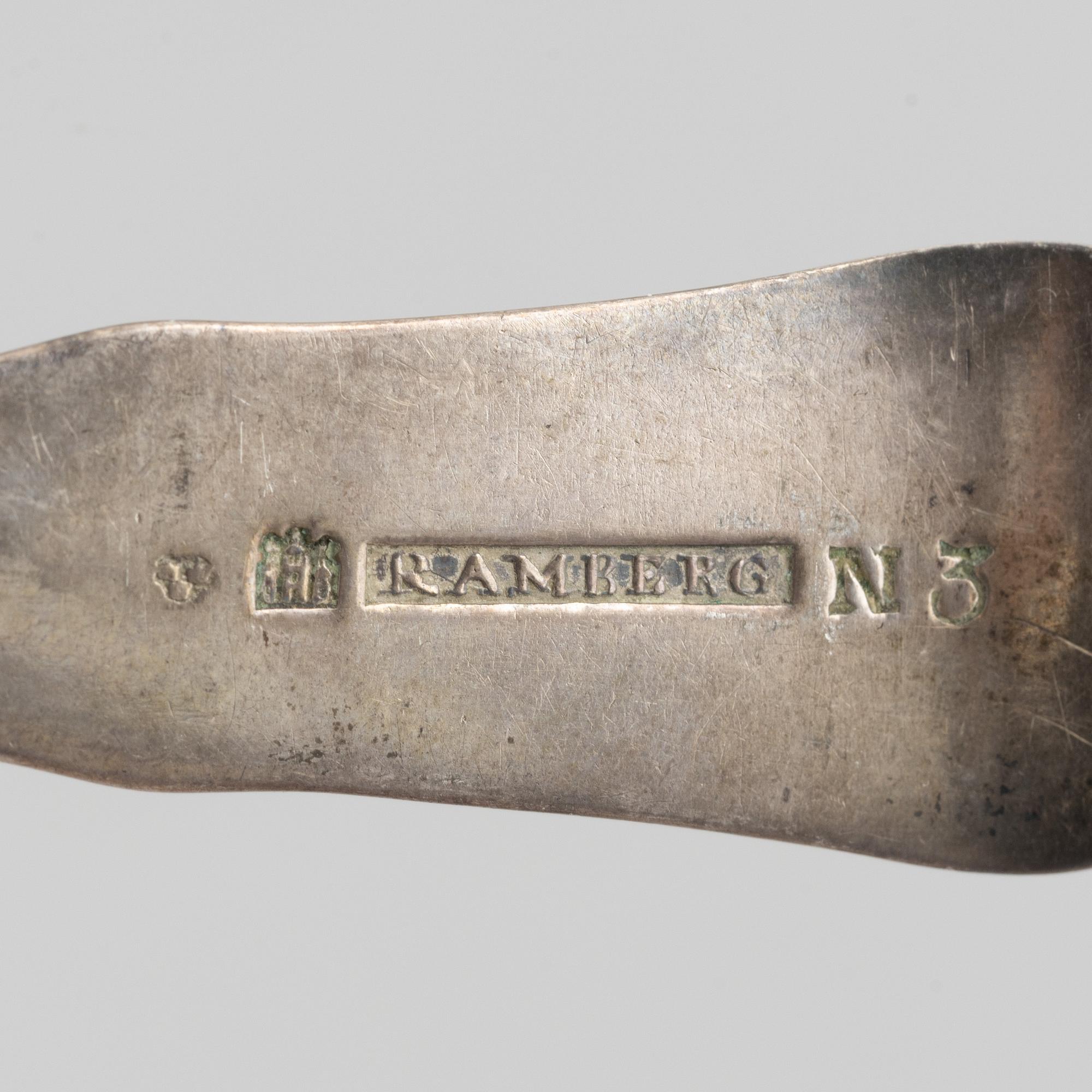 A set of eleven Swedish silver spoons, including Jacob Gyberg (master in Lund 1791-1814).