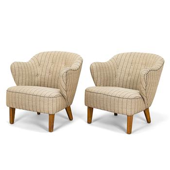 Flemming Lassen, a pair of armchairs manufactured by Asko 1952-1956.