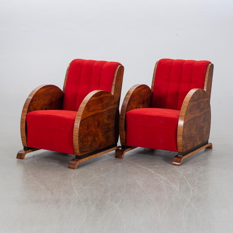 A PAIR OF CHAIRS, art déco-style, second half of the 20th century.