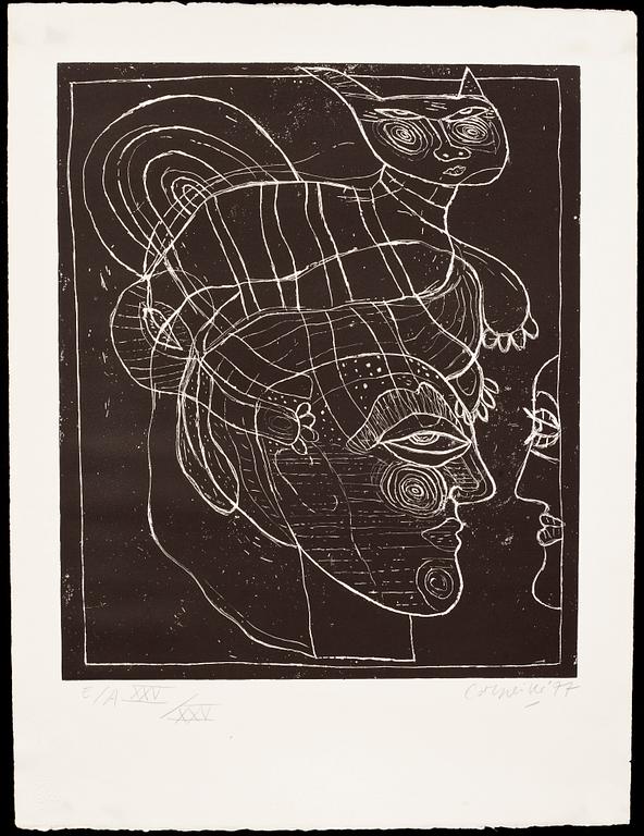 BEVERLOO CORNEILLE, färgetsning, signerad, numrerad XXV/XXX och daterad 77, E.A.