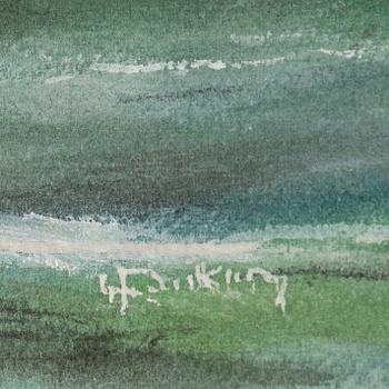 GUSTAF FREDRIKSSON, watercolours, 4, signed .