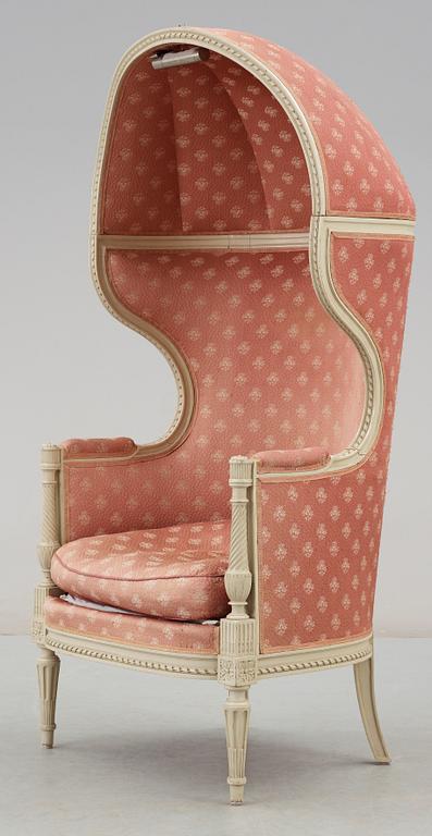 FÅTÖLJ, sk. Butlers chair, 1900-talets början.