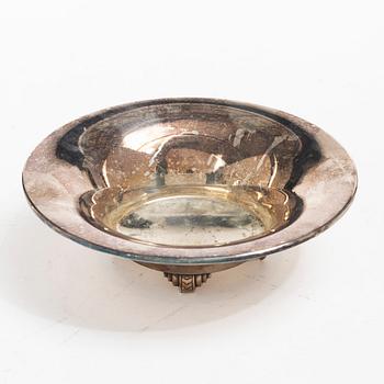 Bowl and dish, silver, Norway, first half of the 20th century.
