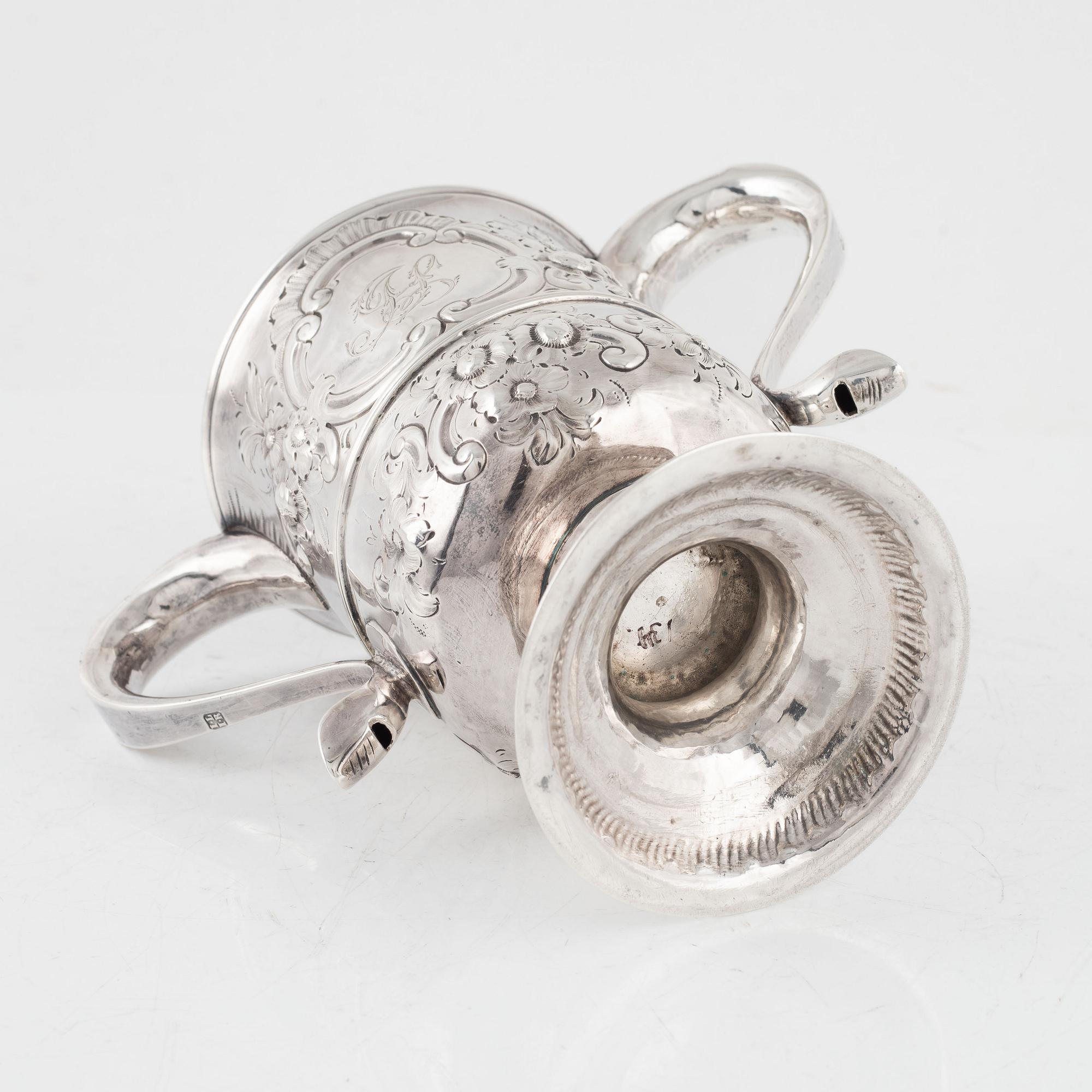 John Langlands I & John Robertson I, bägare, silver, Newcastle, England 1785.