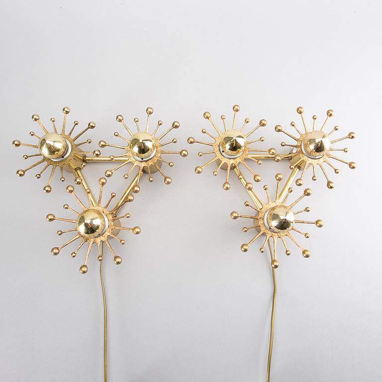 A PAIR OF WALL LAMPS, 1960/70's.