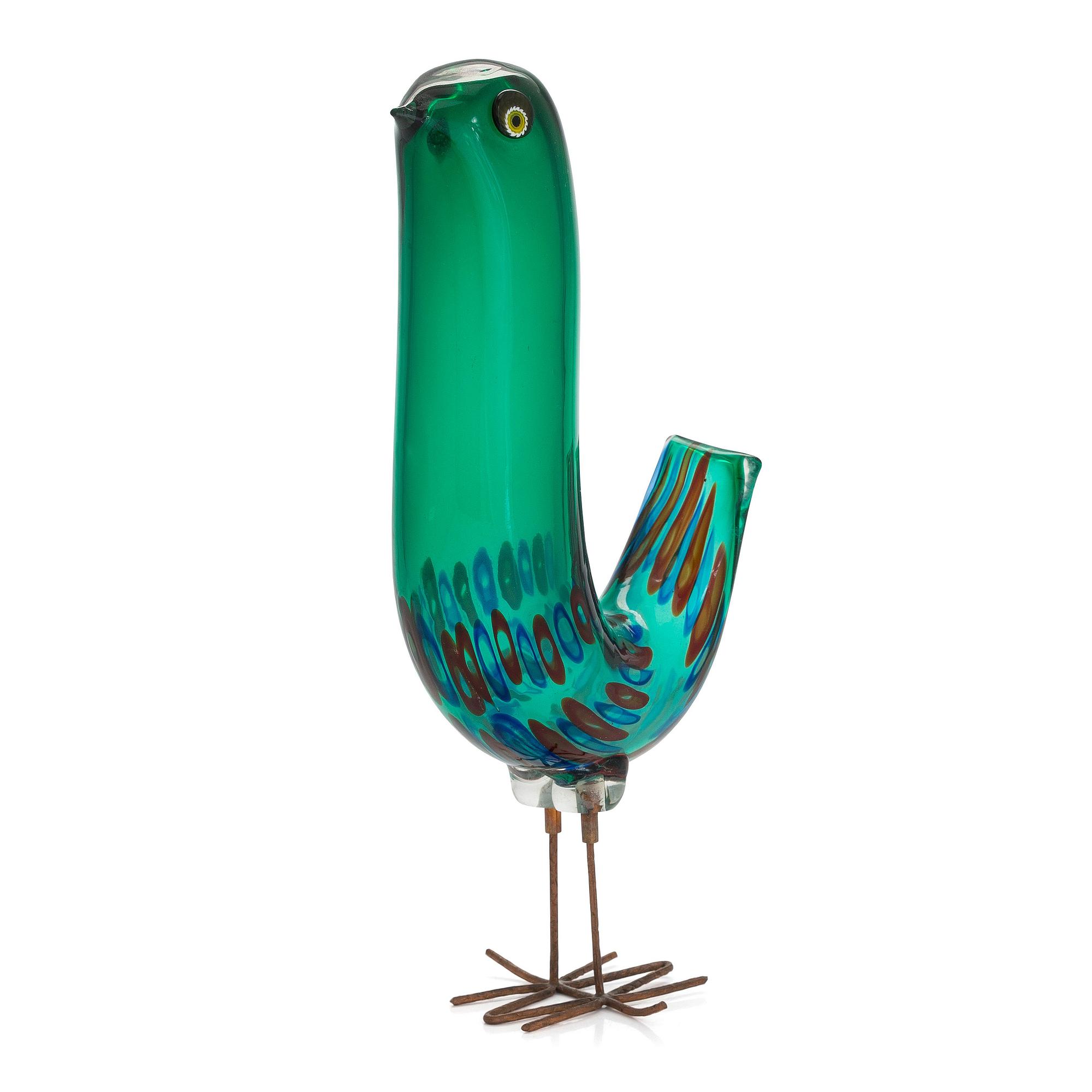 Alessandro Pianon, glasskulptur, "Pulcino", Vistosi, Murano, Italien, 1960-tal.