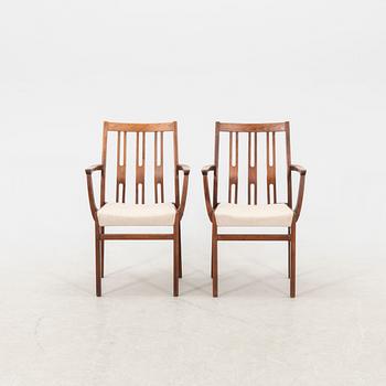 A set of eight stained chairs second part of the 20th century.