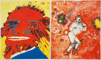 KJARTAN SLETTEMARK, lithographs in colours, 2, signed 117/250, 120/250.