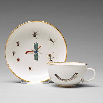 307. A Meissen cup with stand, 18th Century.
