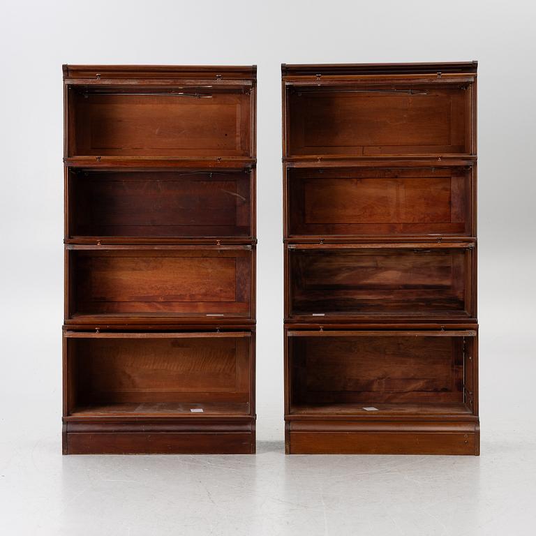 Bookcase, 8 modules. Early 20th century.