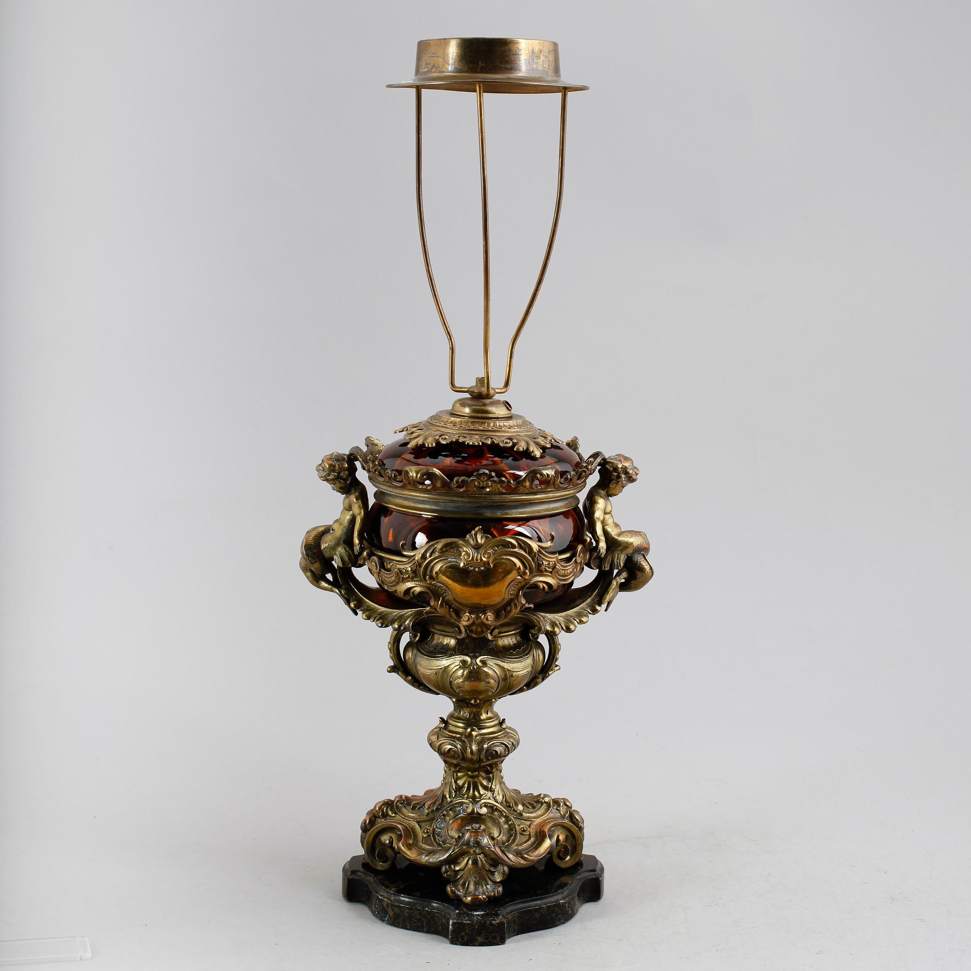 BORDSFOTOGENLAMPA, rokokostil, 1900-tal.