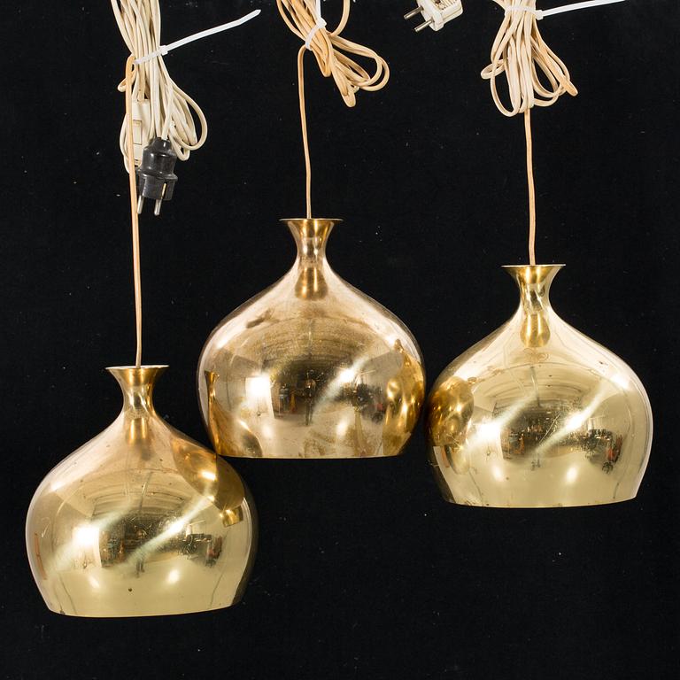 THREE CEILING LAMPS DESIGNED BY HELGE ZIMDAL, 1960/70´s.