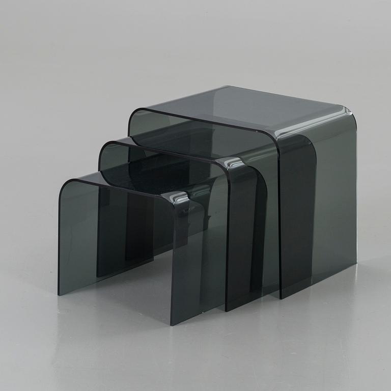 SATSBORD 3 dlr 1900-talets slut plexiglas.