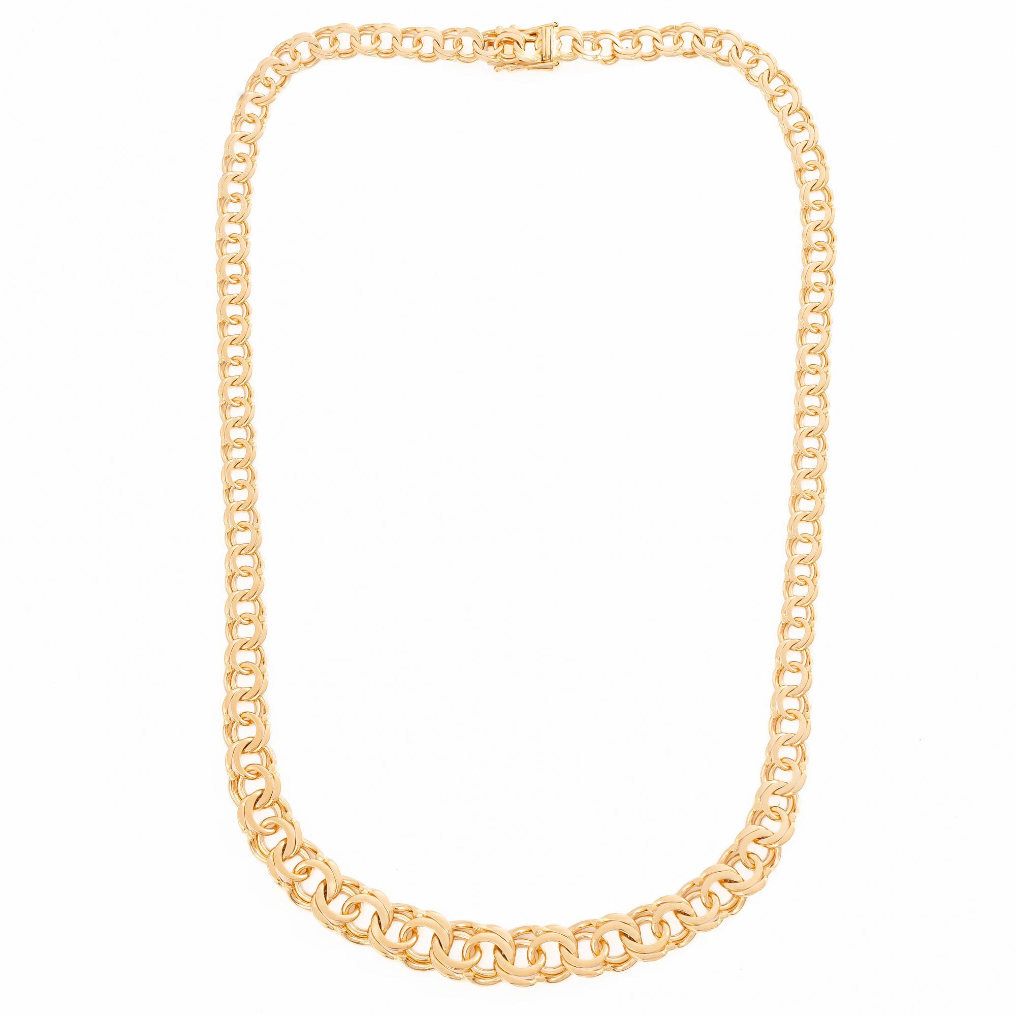 Collier 18K guld, doserad bismarck.