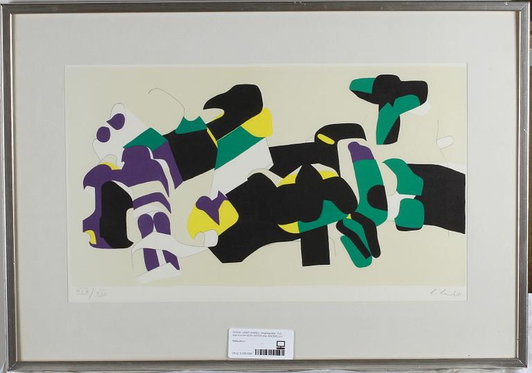 LAGE LINDELL, färglitografier, 3 st, sign o numr 42/50, 66/200 resp XIX/XXX.
