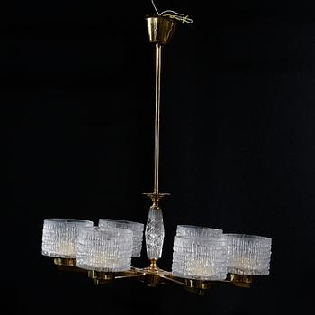 TAKARMATUR, glas och mässing, troligen Orrefors.