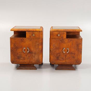A pair of smoking tables, 1930's.