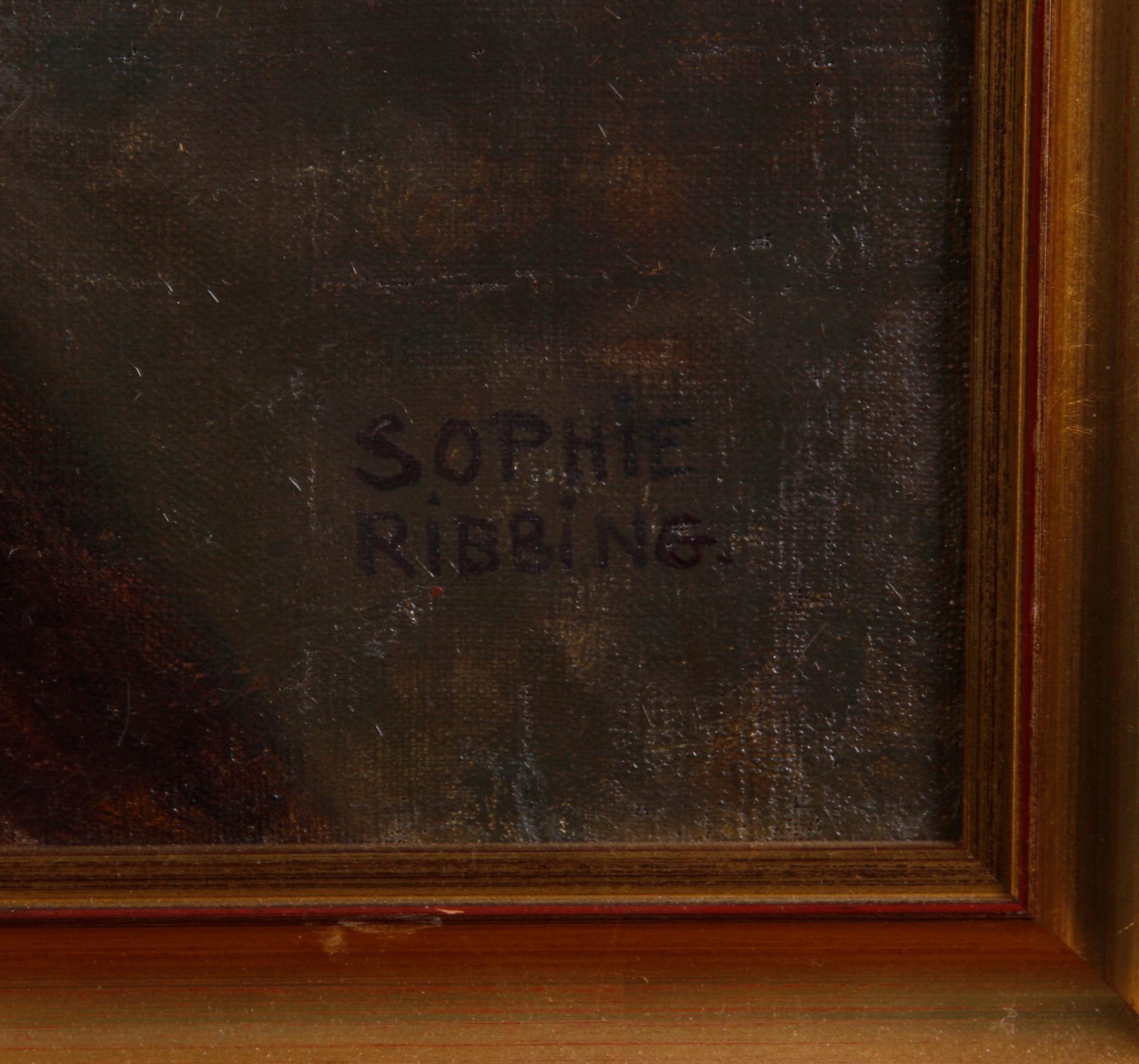 RIBBING, SOPHIE, olja på pannå, sign.