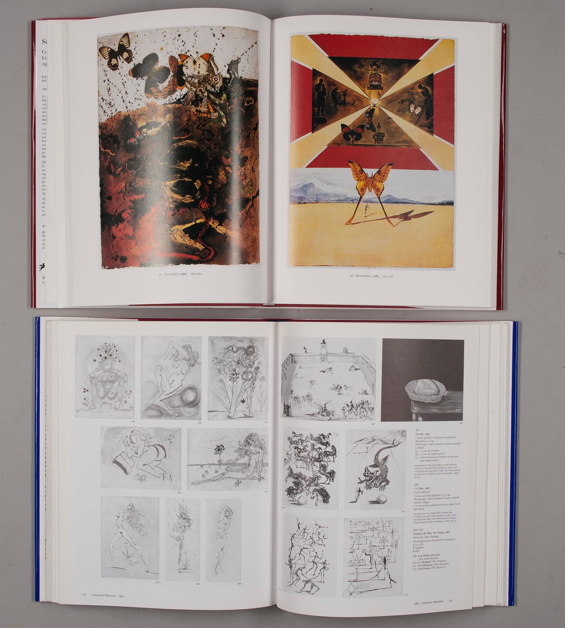 BÖCKER, 2 st, Salvador Dali, Catalogue Raisonne of Etchings and Mixed-Media prints och Catalogue Raisonne of Prints II.