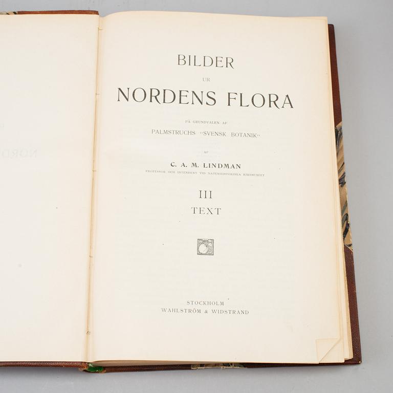A set of three books, "Bilder ur Nordens Flora", CAM Lindman.