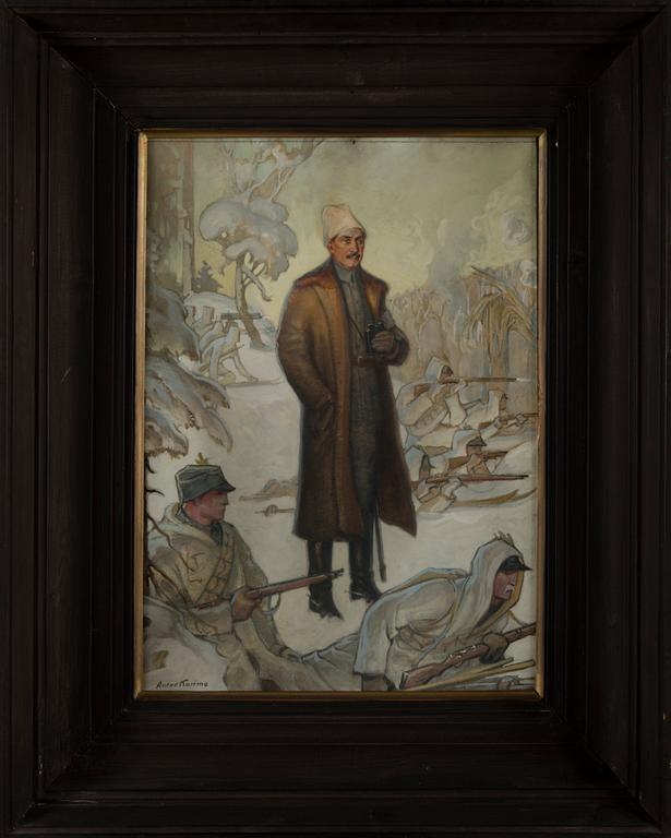 AARNO KARIMO, gouache, signed.