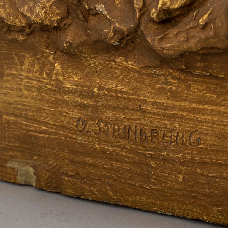 TORE STRINDBERG, a gold patined plaster sculpture, signed and dated -06.