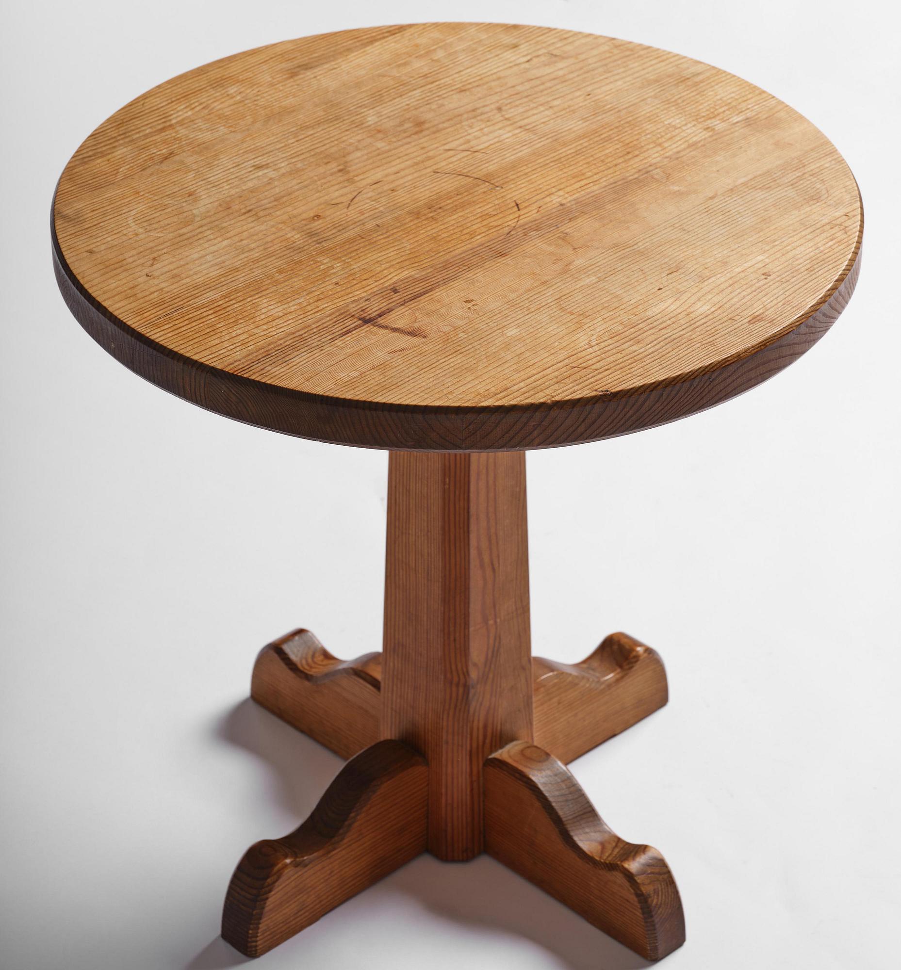 Nordiska Kompaniet, a stained pine "Lovö" table, 1940s.