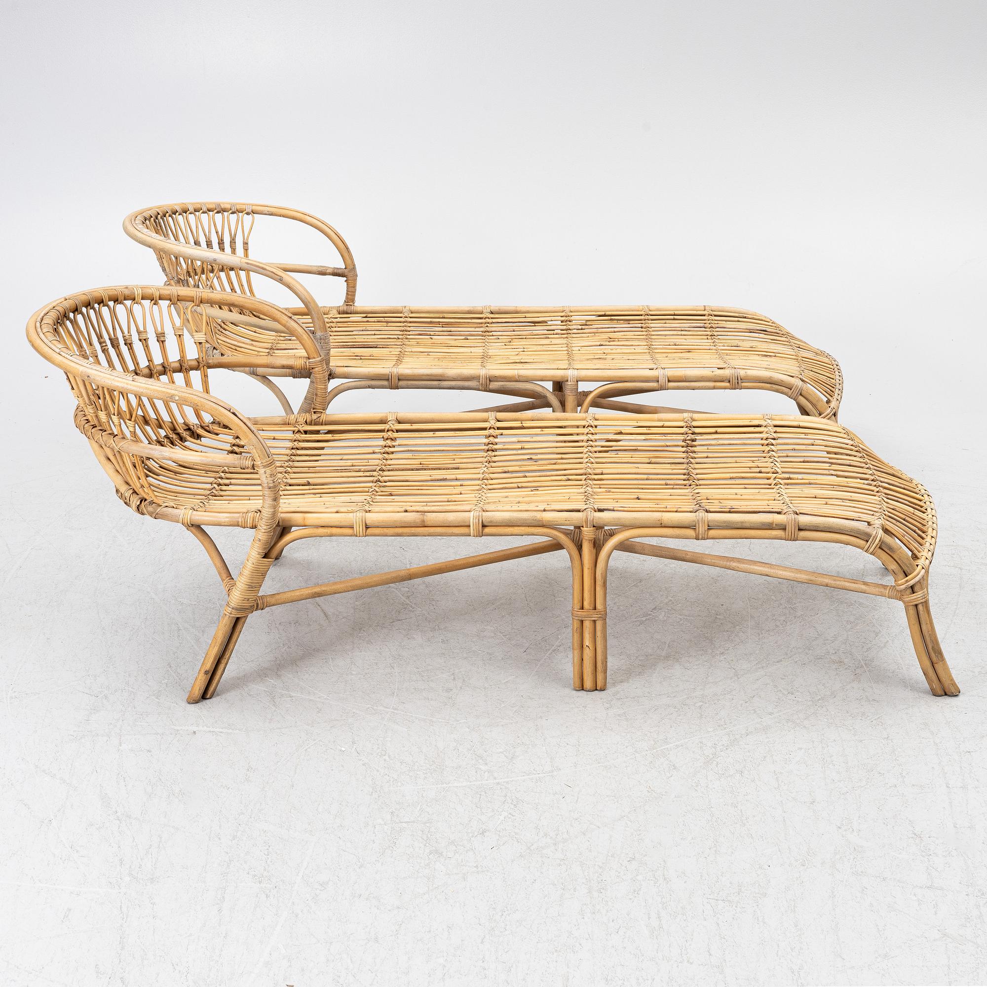 Lounge chairs, a pair, modern production.