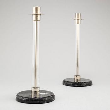 A pair of late 20th century candlesticks from Tecnolumen.