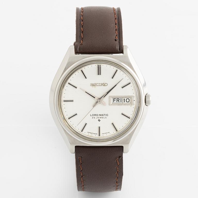 Seiko, Lord Matic, "Linen Dial", wristwatch, 37 mm.