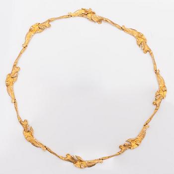 BJÖRN WECKSTRÖM. A 14K gold collier, 'Orchid Psychedelic'. Lapponia 1968.