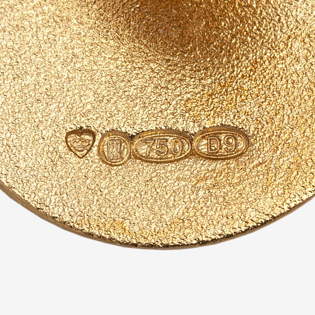Örhängen "Sollejon", 18K guld. Kalevala koru, Helsingfors 2005.