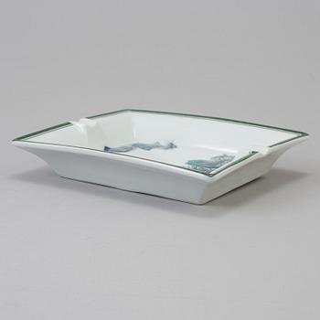 A Limoges porcelain ashtray, France.