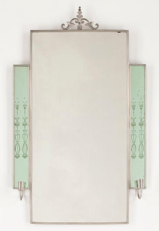 SPEGEL MED LJUSARMAR, tennram, Stockholm, 1920/30-tal.
