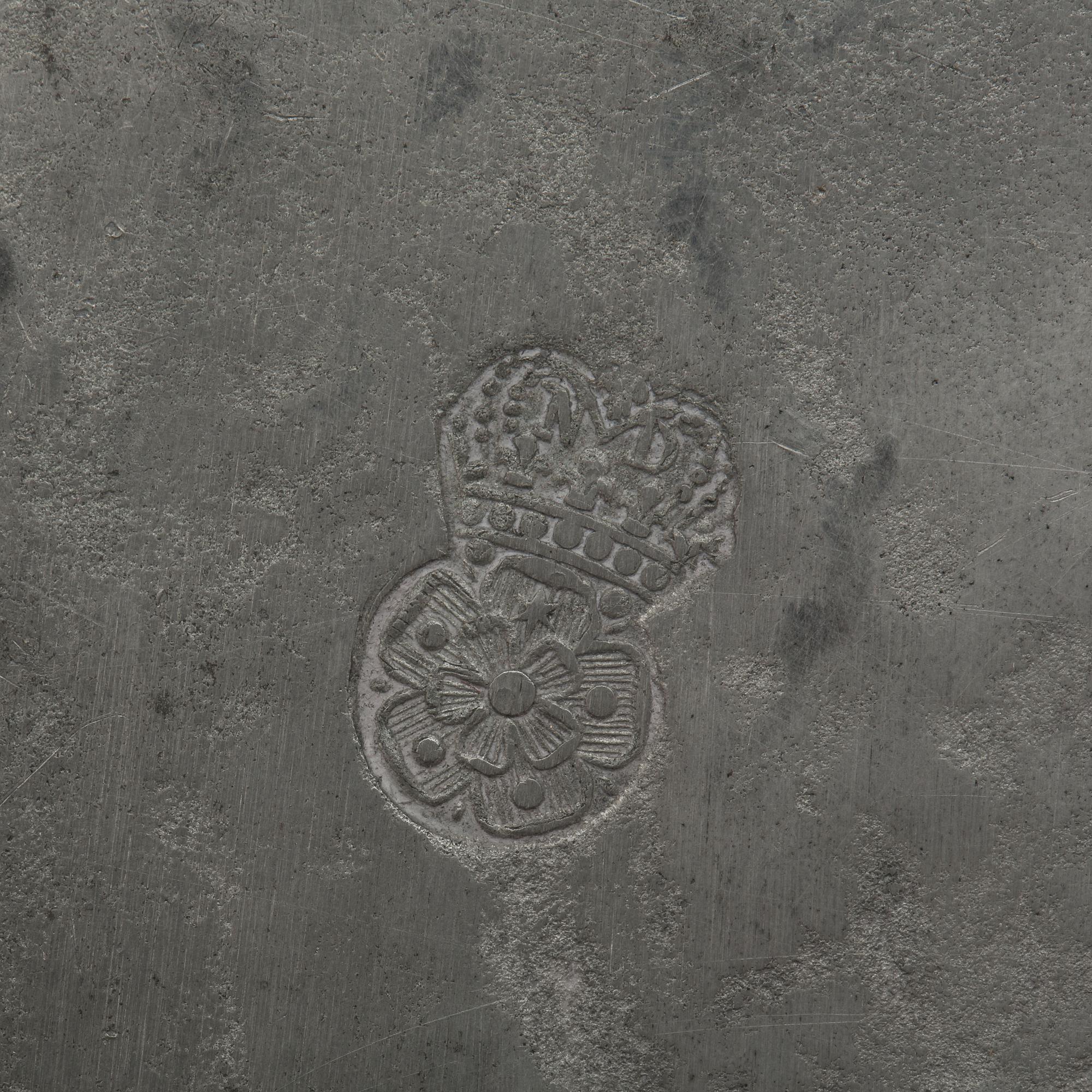 TALLRIK, tenn, troligen Flandern, 1700/1800-tal.