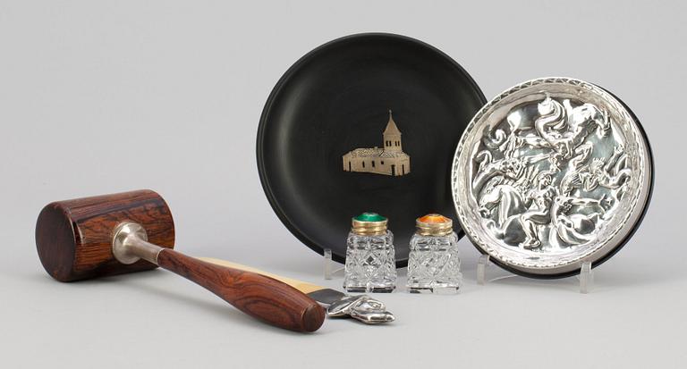 PARTI KURIOSA, 6 delar, bl.a. silver, 1900-tal.