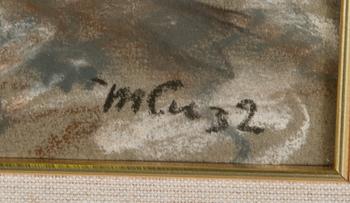 MARCUS COLLIN, pastel, signed and dated -32.