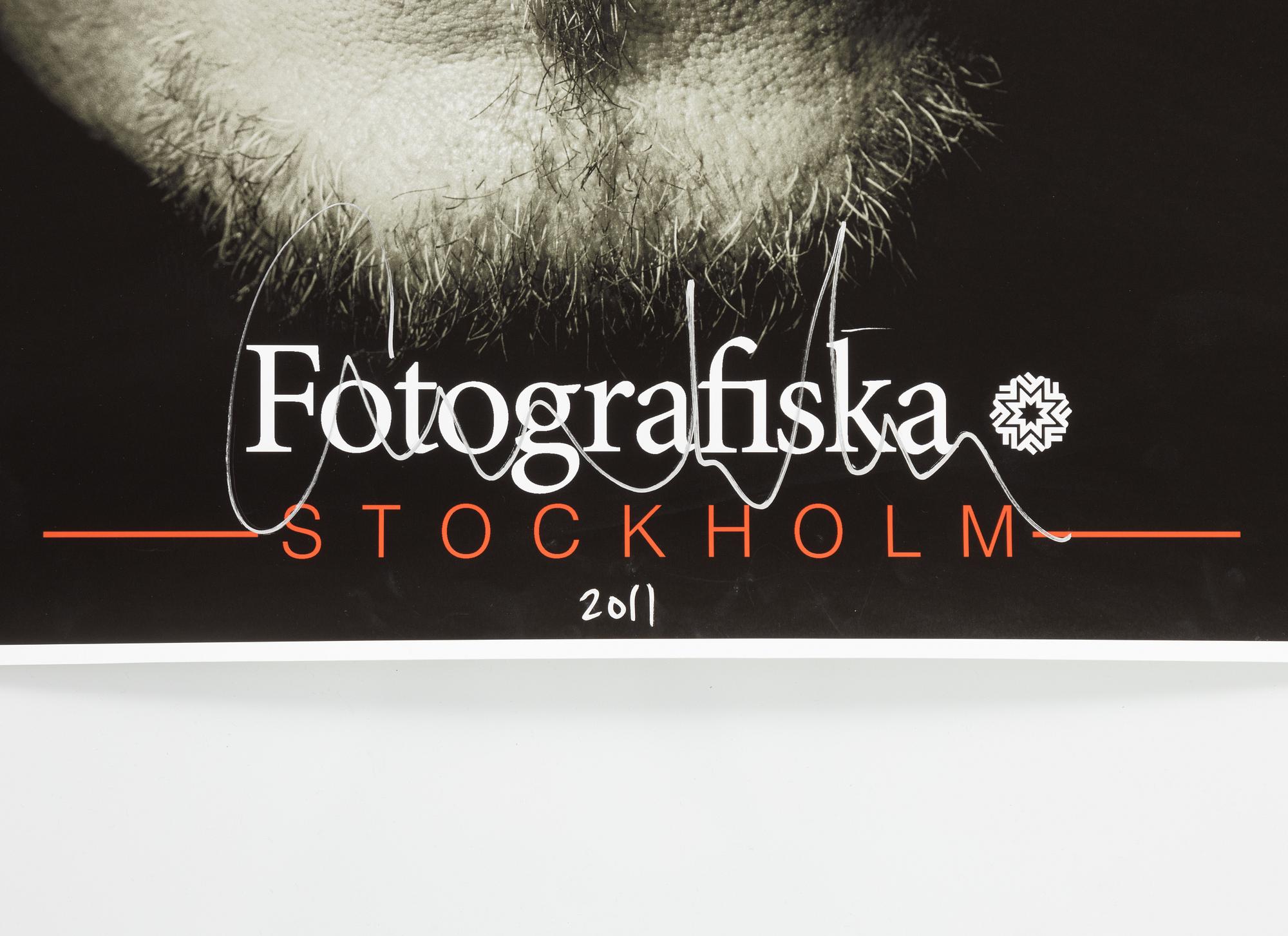 Albert Watson, affisch, "Dawid Bowie, New York City, 1996", piment print, Fotografiska, 2011, signerad.