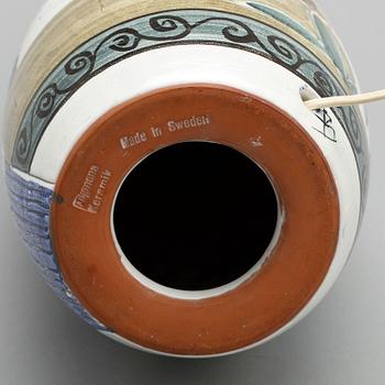 GOLVLAMPA, keramik. Marian Zawadzki, Tilgmans, monogramsignerad.