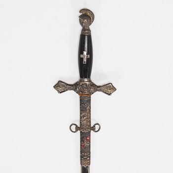 Knights of the Table sword, possibly American, circa 1910.