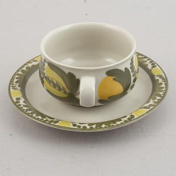 Raija Uosikkinen, eight stoneware coffee service parts, Arabia, Finland, 1960's.